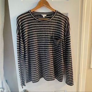 Lucky brand striped pocket long sleeve